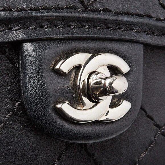 Chanel Black Diamond Quilted Leather Citizen Mini Flap Bag - Picture 4 of 12